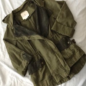 Anthropologie Army Green Jacket